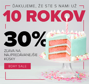 10 rokov Topankovo.sk ZĽAVA 30 %