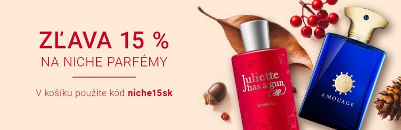 Zĺava 15 % na jedinečné niche parfémy