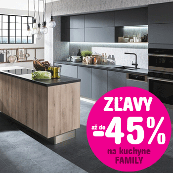 Akcia na slovenské kuchyne Family, zľavy až do 45%