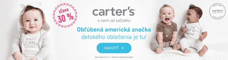 Detské oblečenie Carter’s -30% na Feedo®