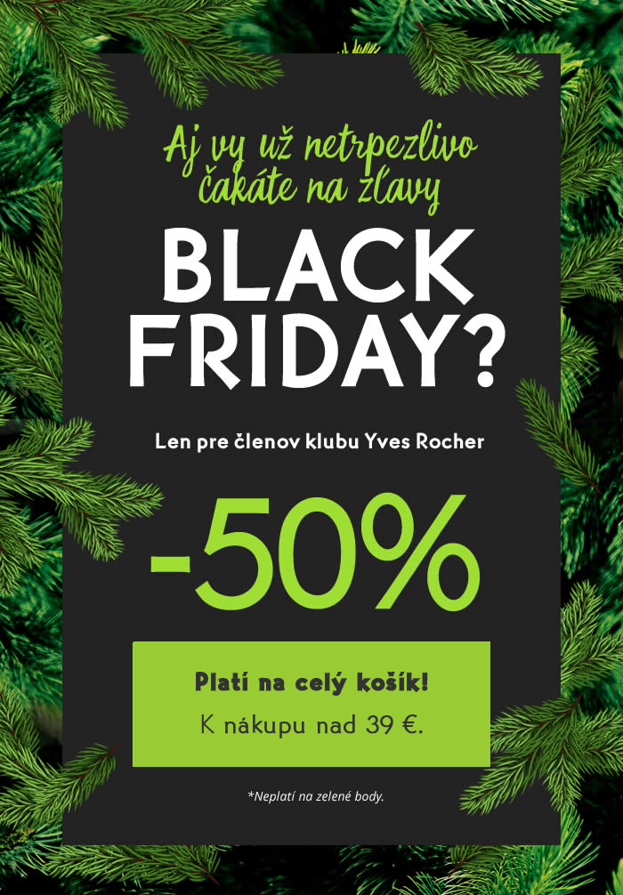 Yves Rocher Black Friday -50% na celý košík