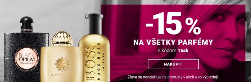 Zľava -15 % na všetky parfémy na NOTINO.sk