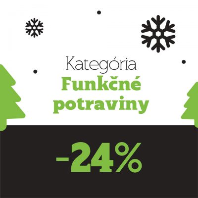-24 % NA KATEGÓRIU FUNKČNÉ POTRAVINY S KÓDOM FPA24 PLATÍ DO 31. DECEMBRA