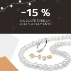 Zľava -15 % na zlaté šperky, perly a diamanty