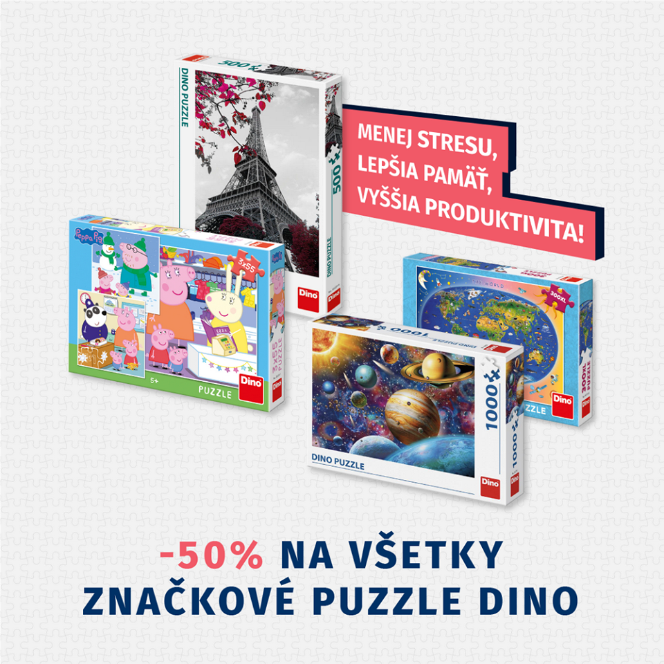 50% zľava na všetky PUZZLE od Dino Toys v Panta Rhei