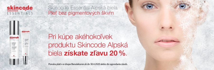 Produkty SKINCODE Alpská biela v špeciálnej zľave -20% na Benulekaren.sk