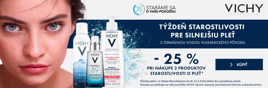 VICHY zľava 25% v e-shope Benulekaren.sk