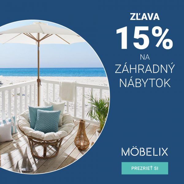 Záhradný nábytok - 15% na Möbelix.sk