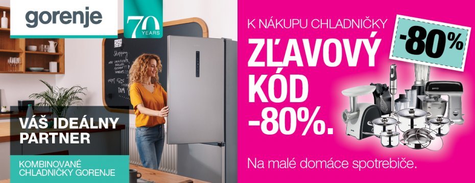 Kúpte si chladničku a získajte 80% zľavu na spotrebič na AndreaShop.sk