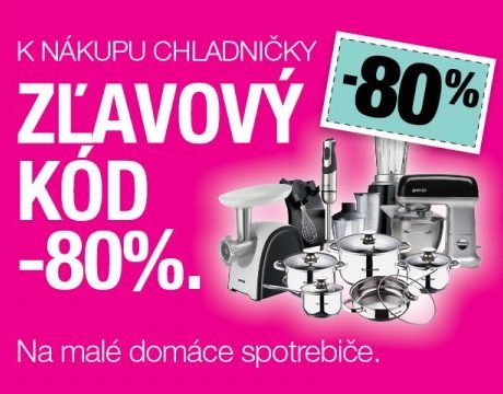 Kúpte si chladničku a získajte 80% zľavu na spotrebič na AndreaShop.sk