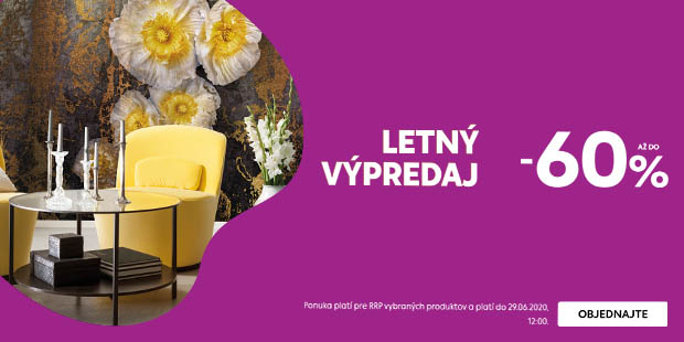 Využite zľavy až 60% v Letnom Výpredaji na Vivrehome.sk