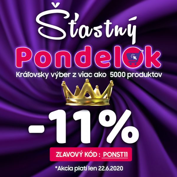 Šťastný pondelok so zľavou 11% na AndreaShop.sk