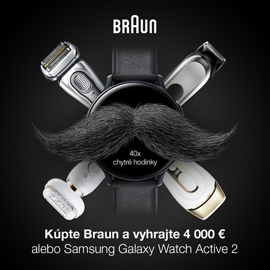 Súťaž Braun o 4 000 € alebo chytré hodinky Samsung