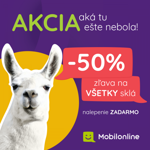 Zľava 50% na všetky ochranné sklá na mobilonline.sk