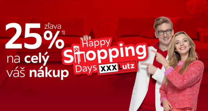XXXLutz má zľavy 25 % na celý nákup