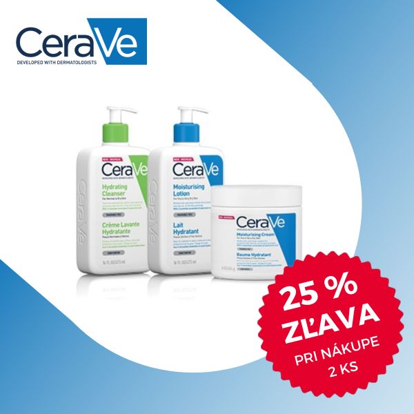 Zľava 25% pri nákupe 2 produktov značky CeraVe na Dr.Max