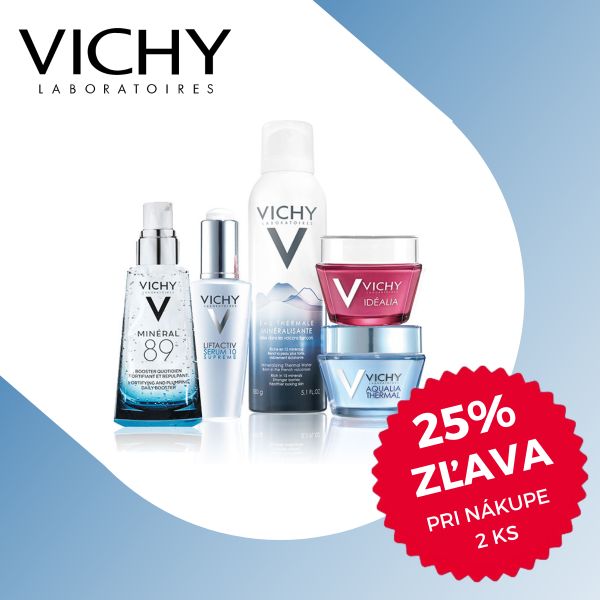 Zľava 25% pri nákupe 2 produktov značky Vichy na Dr.Max