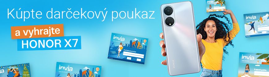 Kúpte darčekový poukaz od Invia.sk a vyhrajte mobilný telefón HONOR X7